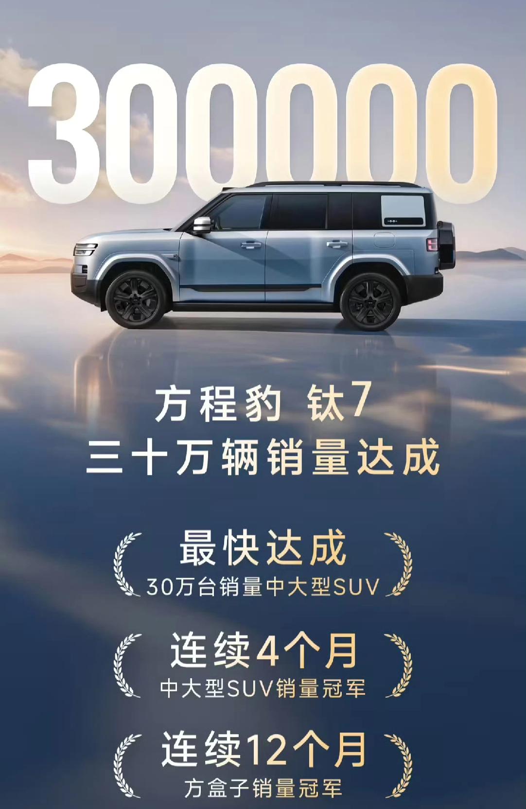 熊甜波今年的年终奖怕是要翻倍了吧？钛 7 已经卖了30 万台，成为最快达成该目标