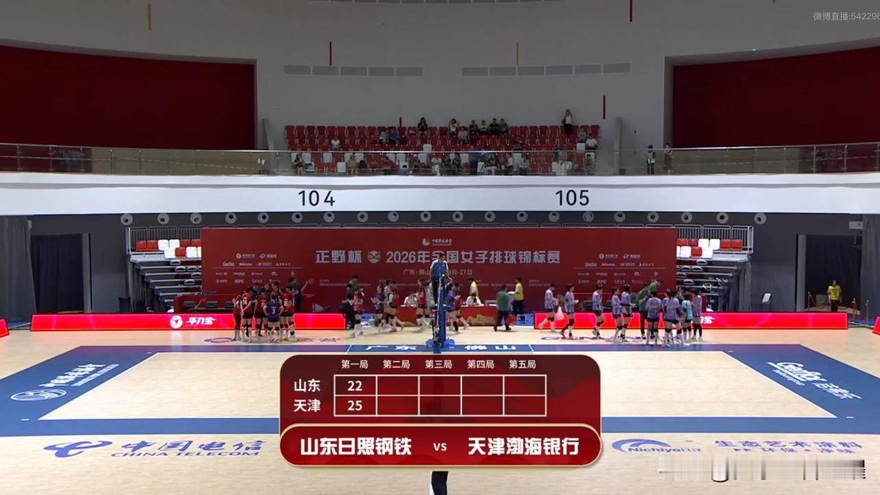 惊喜，天津女排小队员带来惊喜。
2026女排全锦赛C组比赛，天津女排迎战山东女排