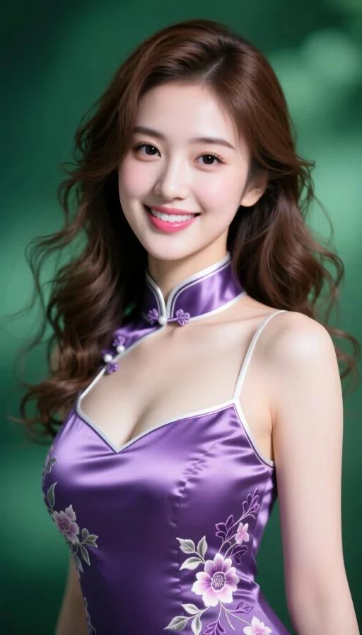 东方旗袍，多彩多姿。
高贵典雅，雍容华贵。
月里嫦娥，仪态万方。
沉鱼落雁，闭月