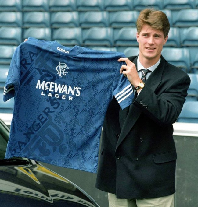 【老照片】 苏超 Brian Laudrup joining Rangers, 