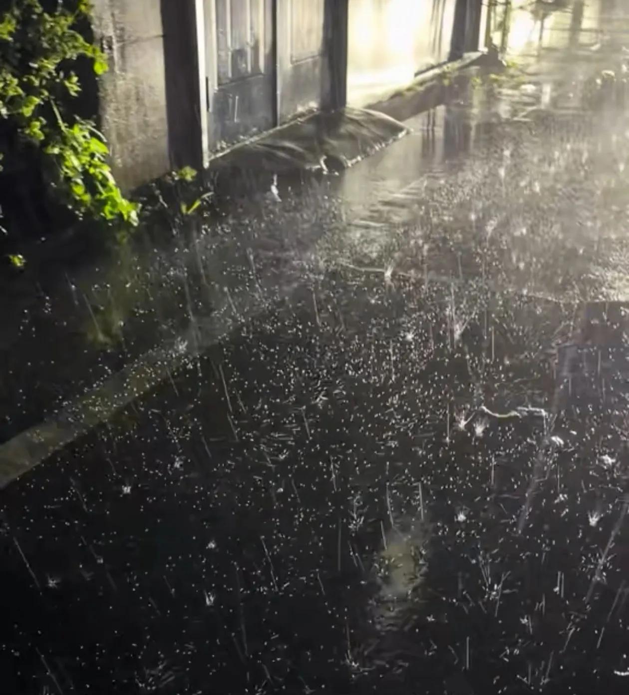 今晚上风雨交加，风刮的呜呜的，像是龙在怒吼，伴着大雨，感觉窗户要被大风刮开，很吓