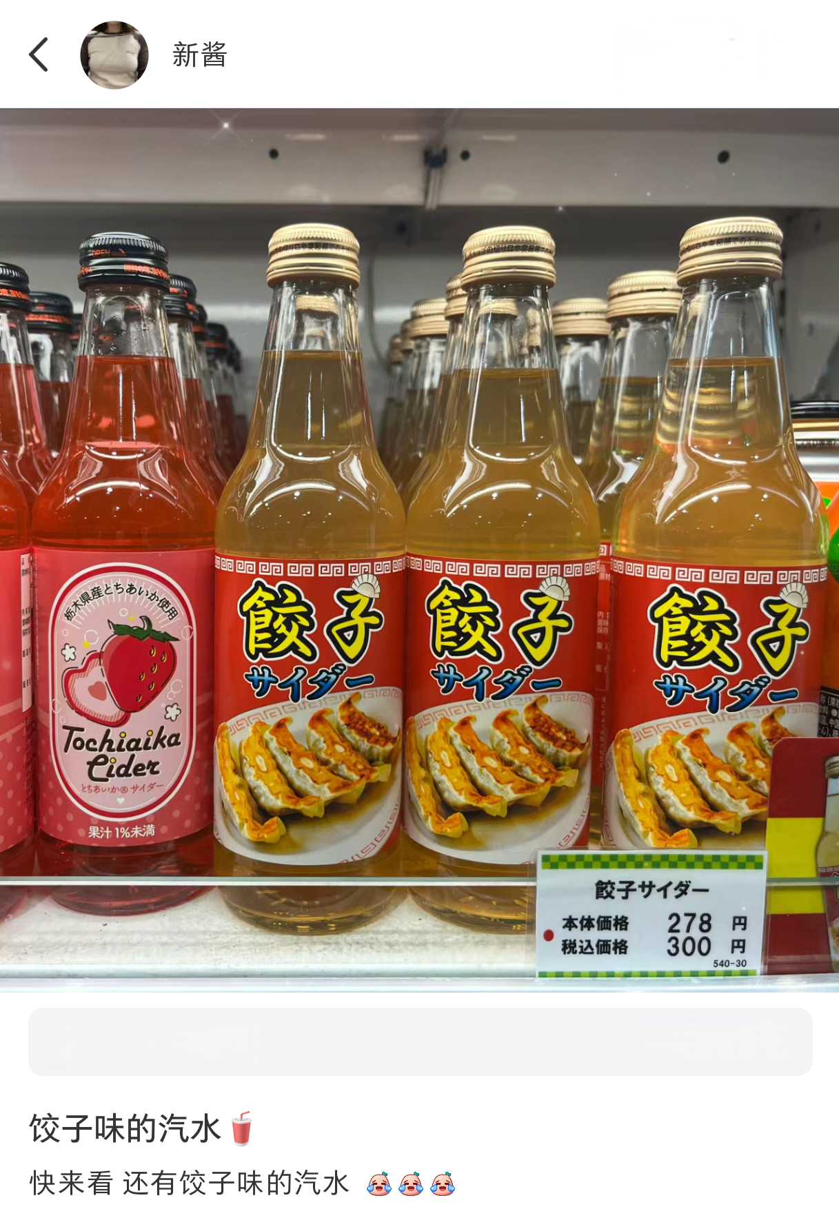 饺子味汽水？？？？？#新年快乐漫游指南##黑暗料理##日本# ​​​