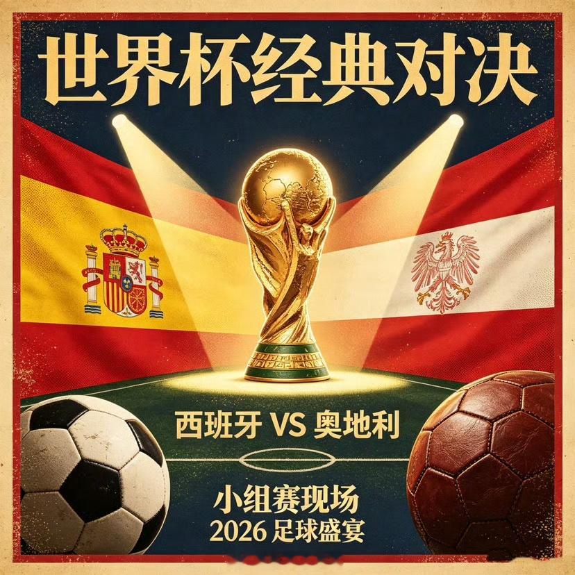 美加墨世界杯 ⏰比赛时间：03:00西班牙小组赛2胜1平头名出线，0失球防守稳固