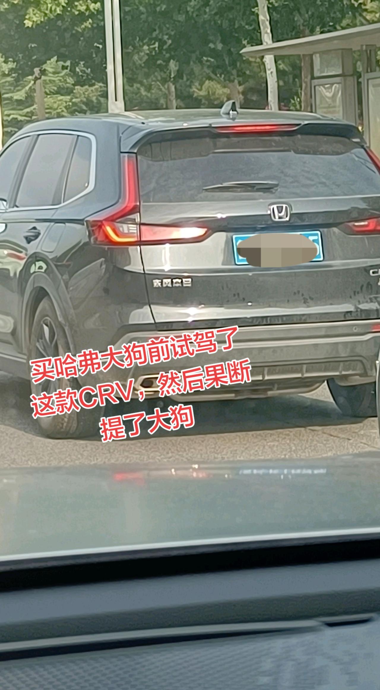 当初试驾了CRV，感觉提速一般，胎噪明显，但是减震不错，于是又试驾了大狗