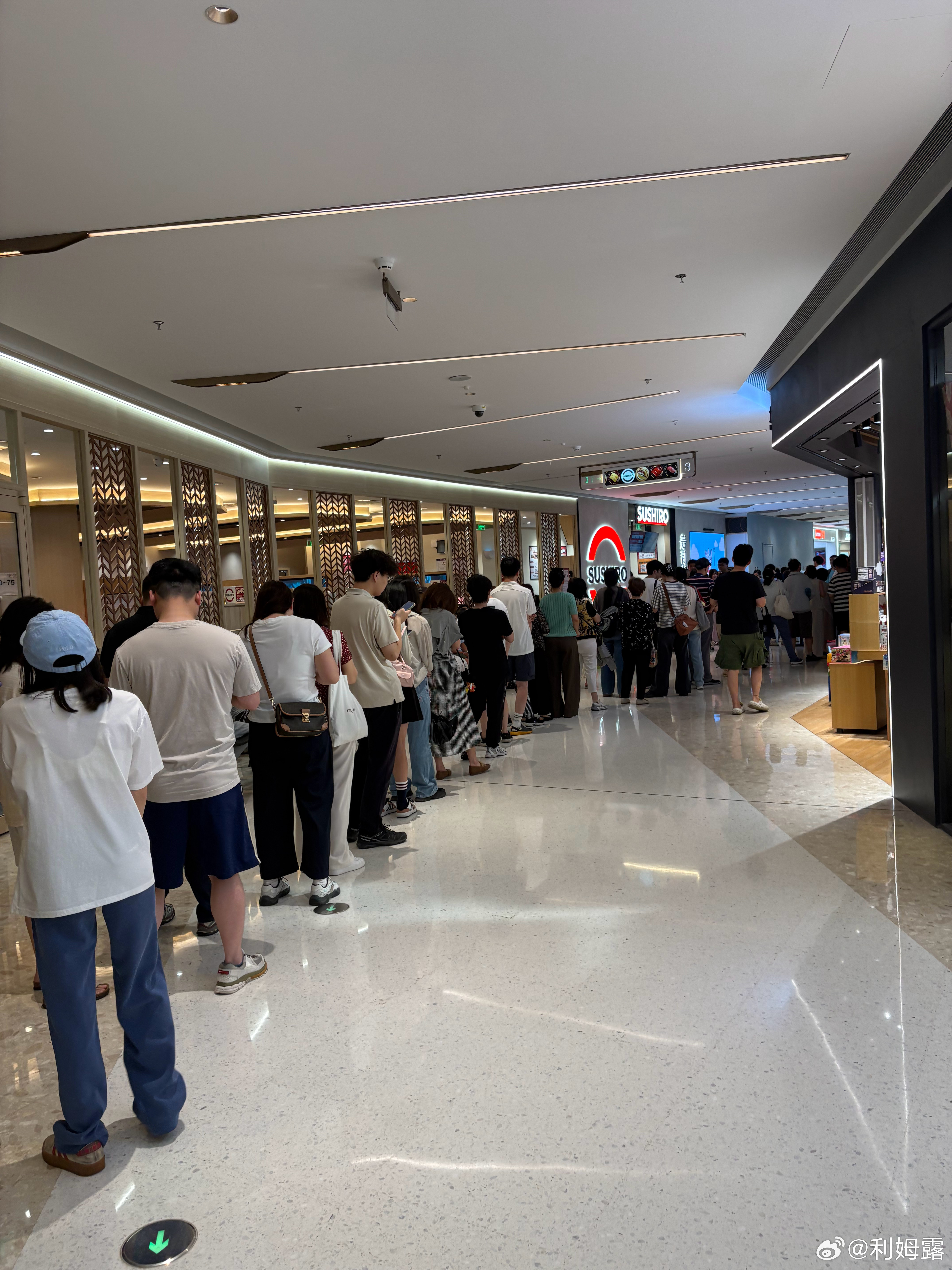 寿司郎疯了吧，刚开门就排了两条街