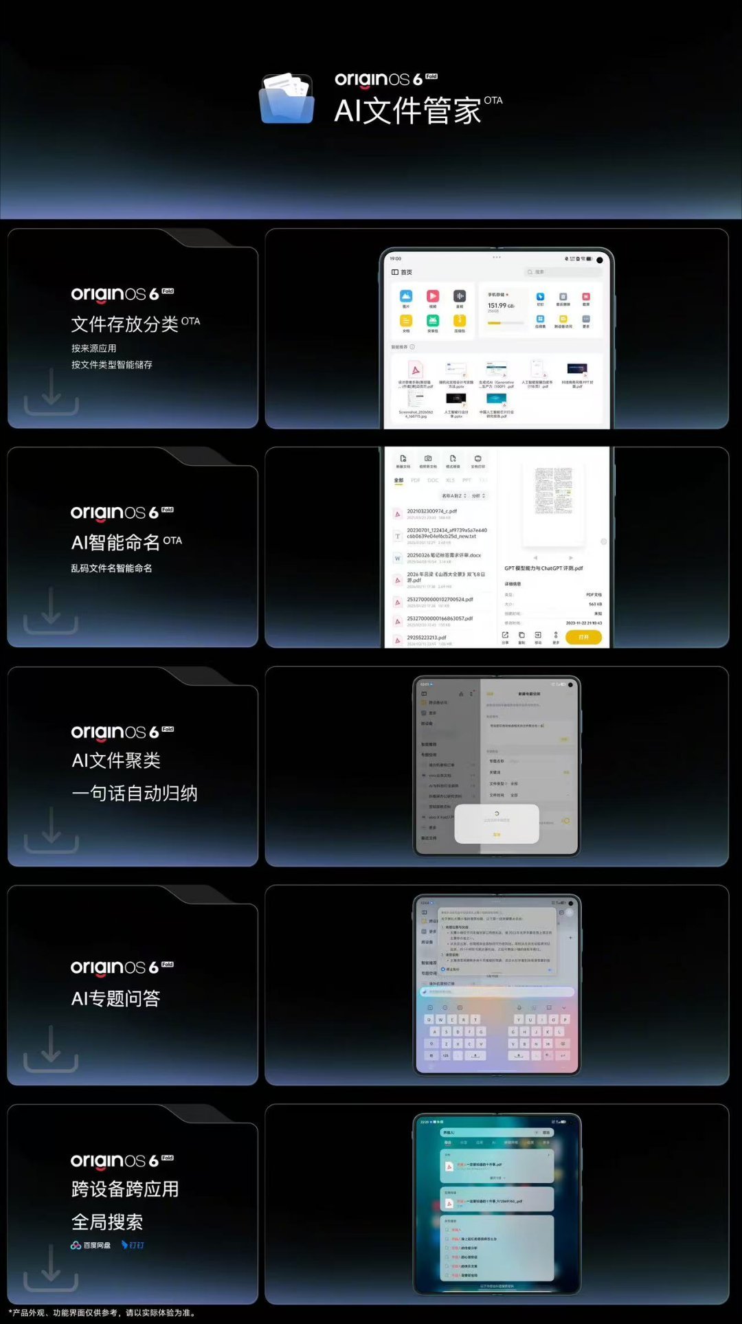 vivo X Fold6 轻办公AI神器：AI 文件管家｜文件自动归类，乱码智能