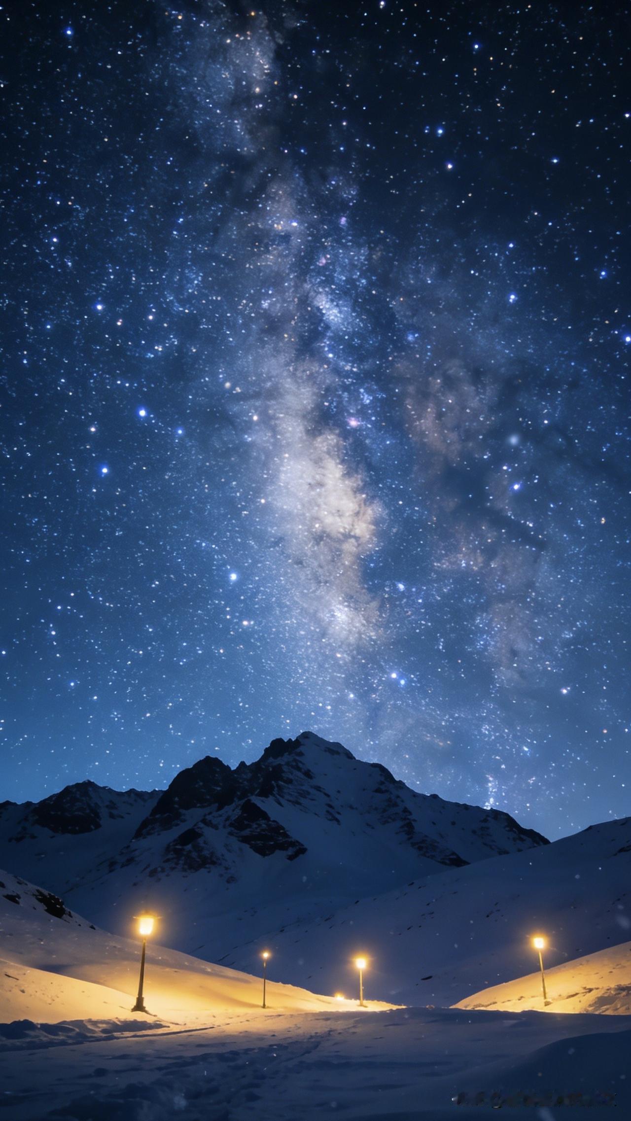 星光缀冬夜，年末与自己和解是温柔

星光点点，缀满冬夜的天幕。
晚风轻拂，带走白