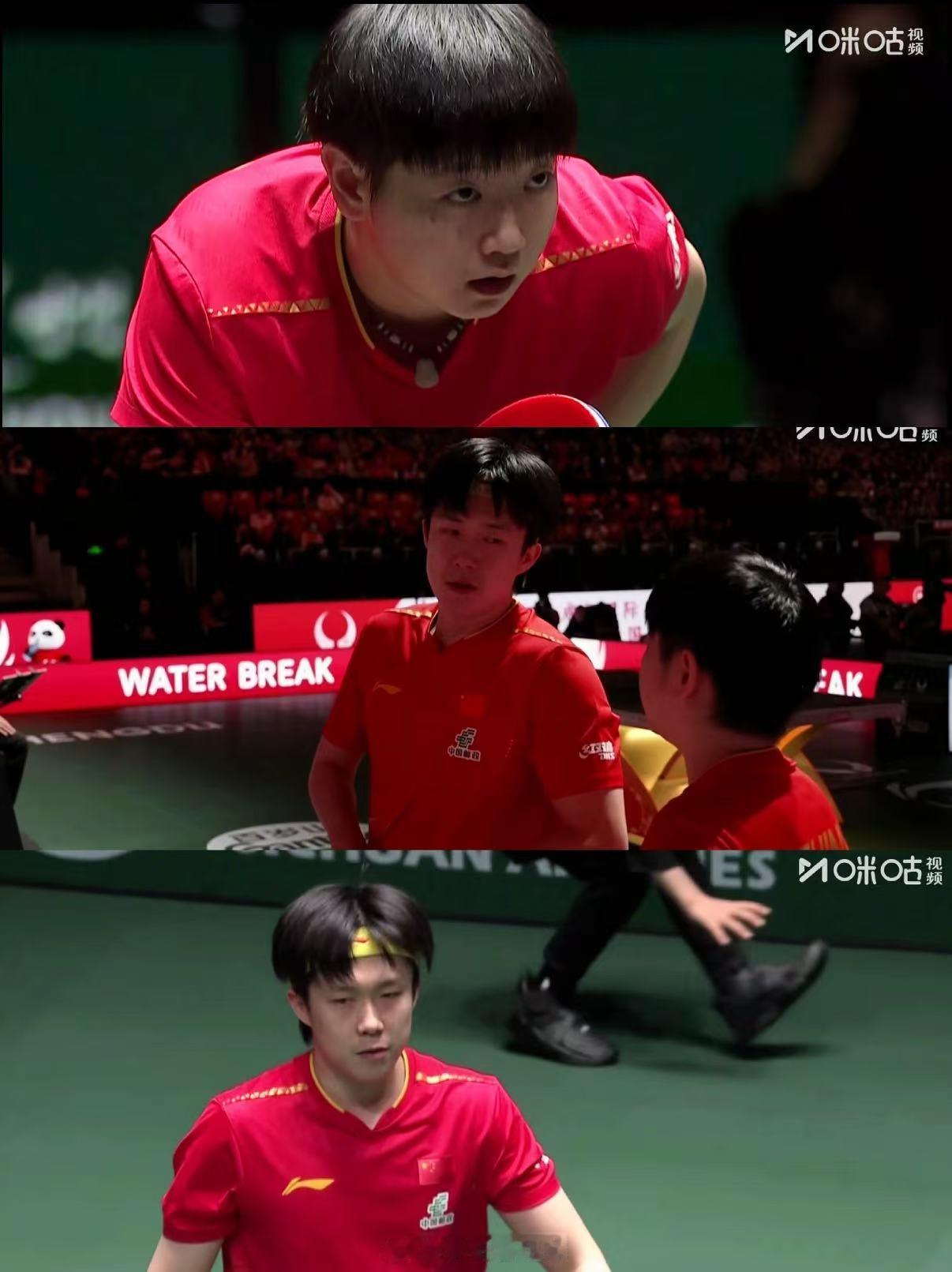 王楚钦孙颖莎vsA勒布伦袁嘉楠莎头组合以11-7逆转、12-10险胜、11-5稳