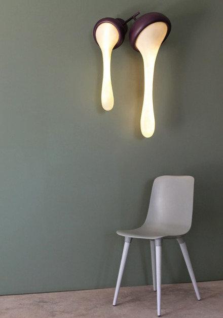 【创意设计】Binome设计的异型灯具：Fluide unusual lamp。