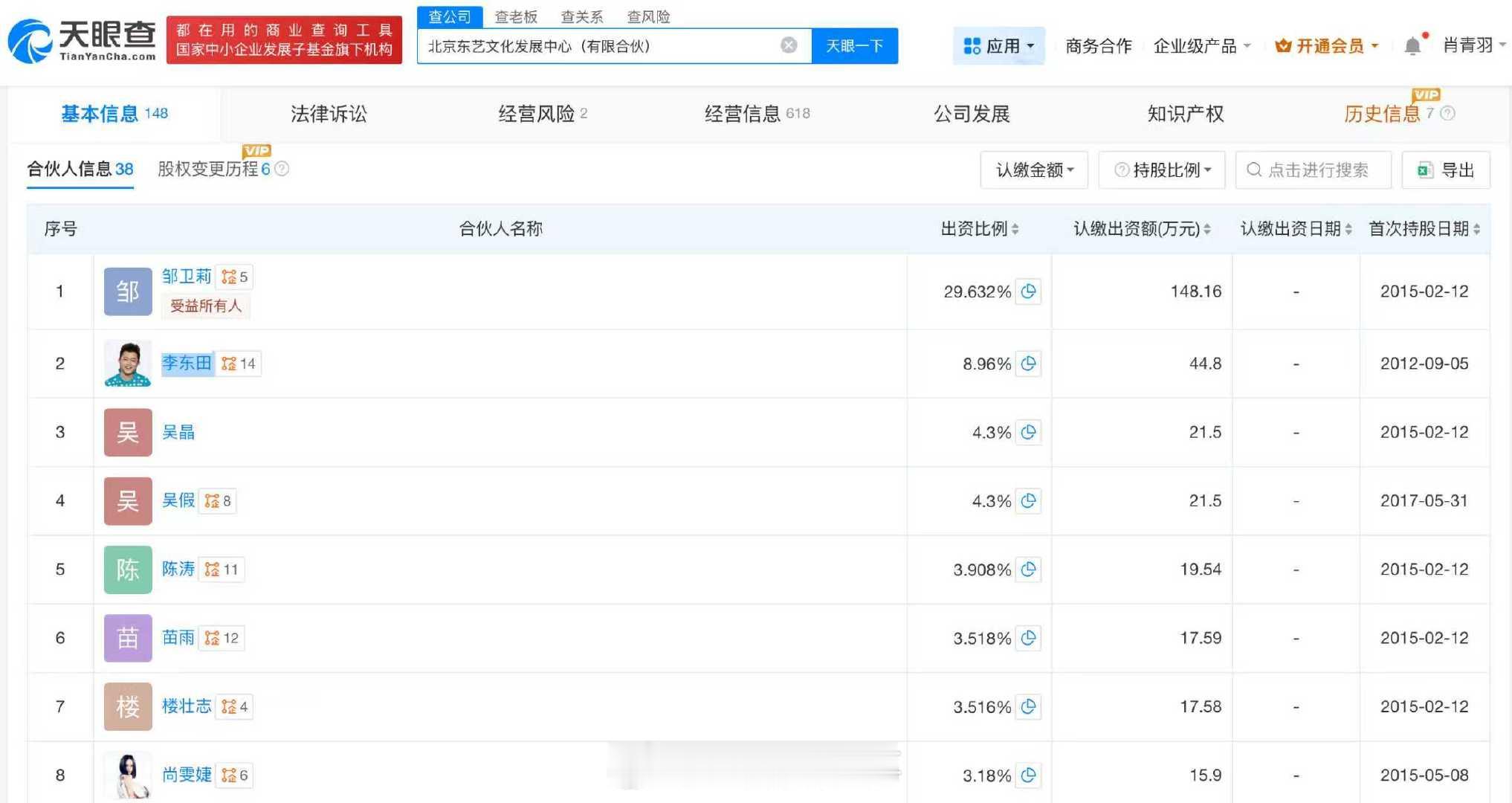 【尚雯婕关联企业经营异常】尚雯婕名下一企业经营异常  10月20日，据媒体报道，