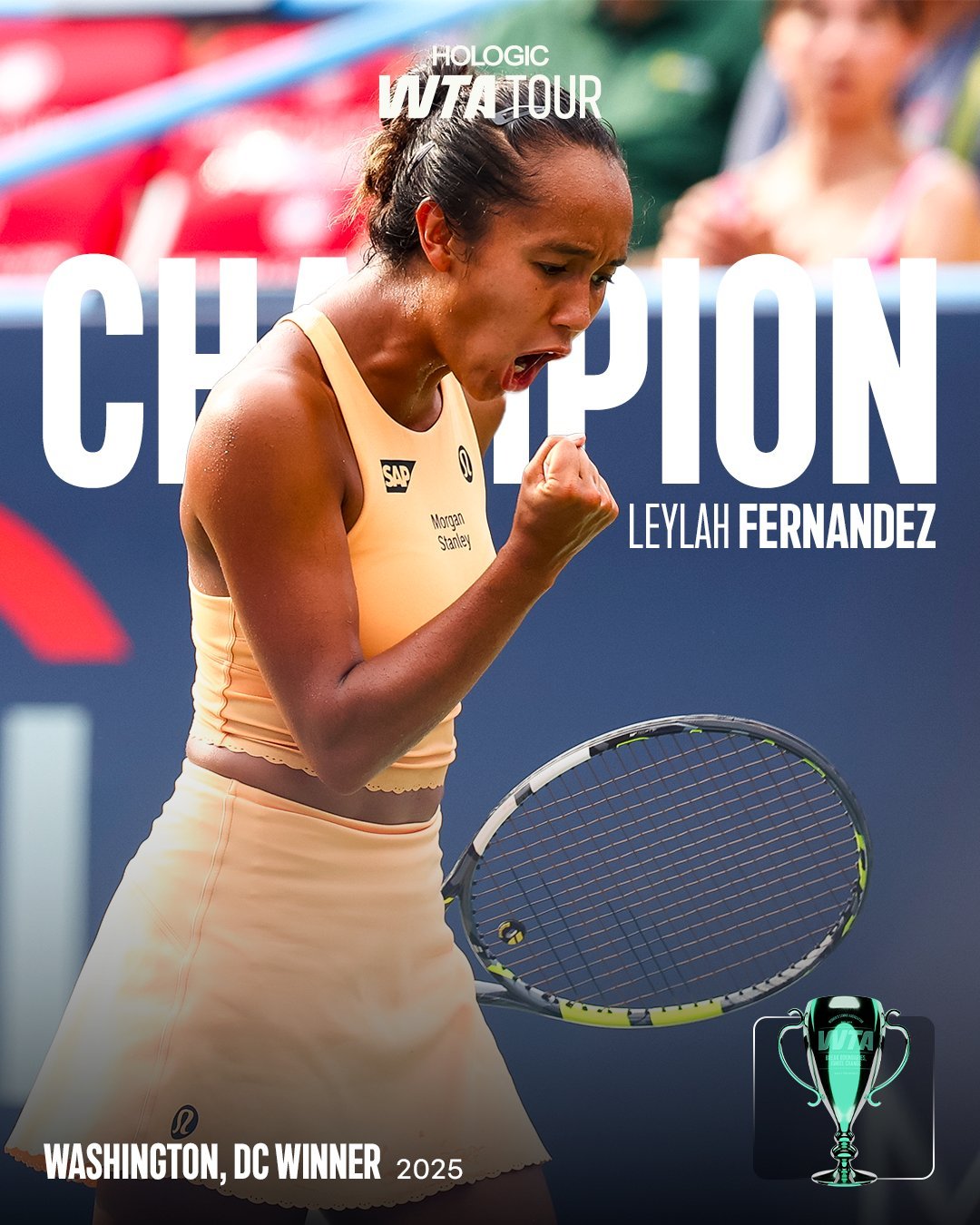 费尔南德斯首夺500赛冠军🏆WTA500华盛顿站决赛，费尔南德斯以6-1 6-