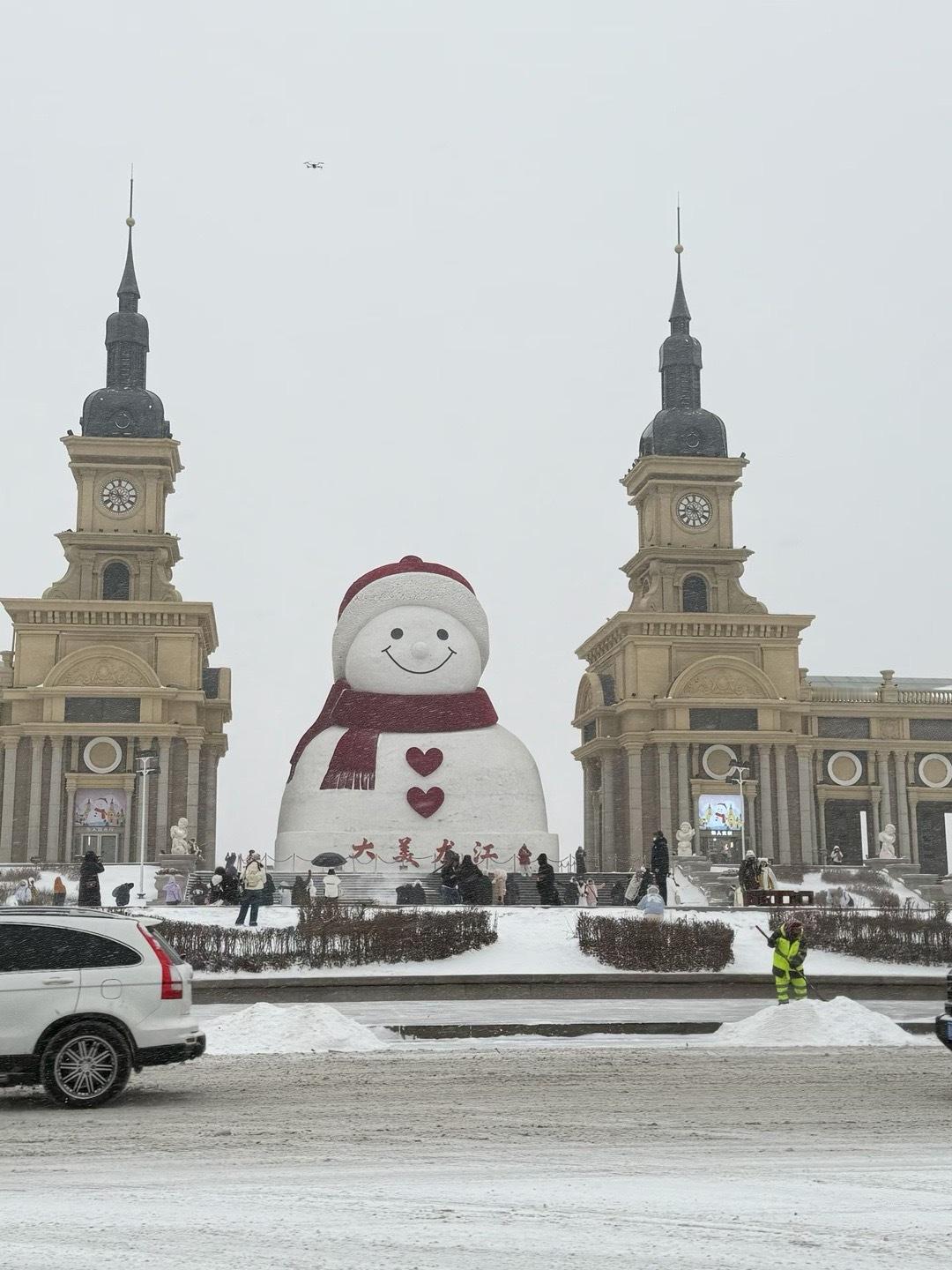 今天突降大雪…但不穿秋裤好像也不冷…最多就是风吹脸有点刺骨… 哈尔滨