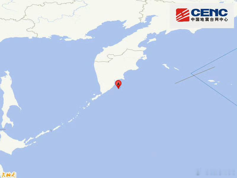 地震快讯中国地震台网自动测定：01月22日20时42分在堪察加东岸远海附近（北纬
