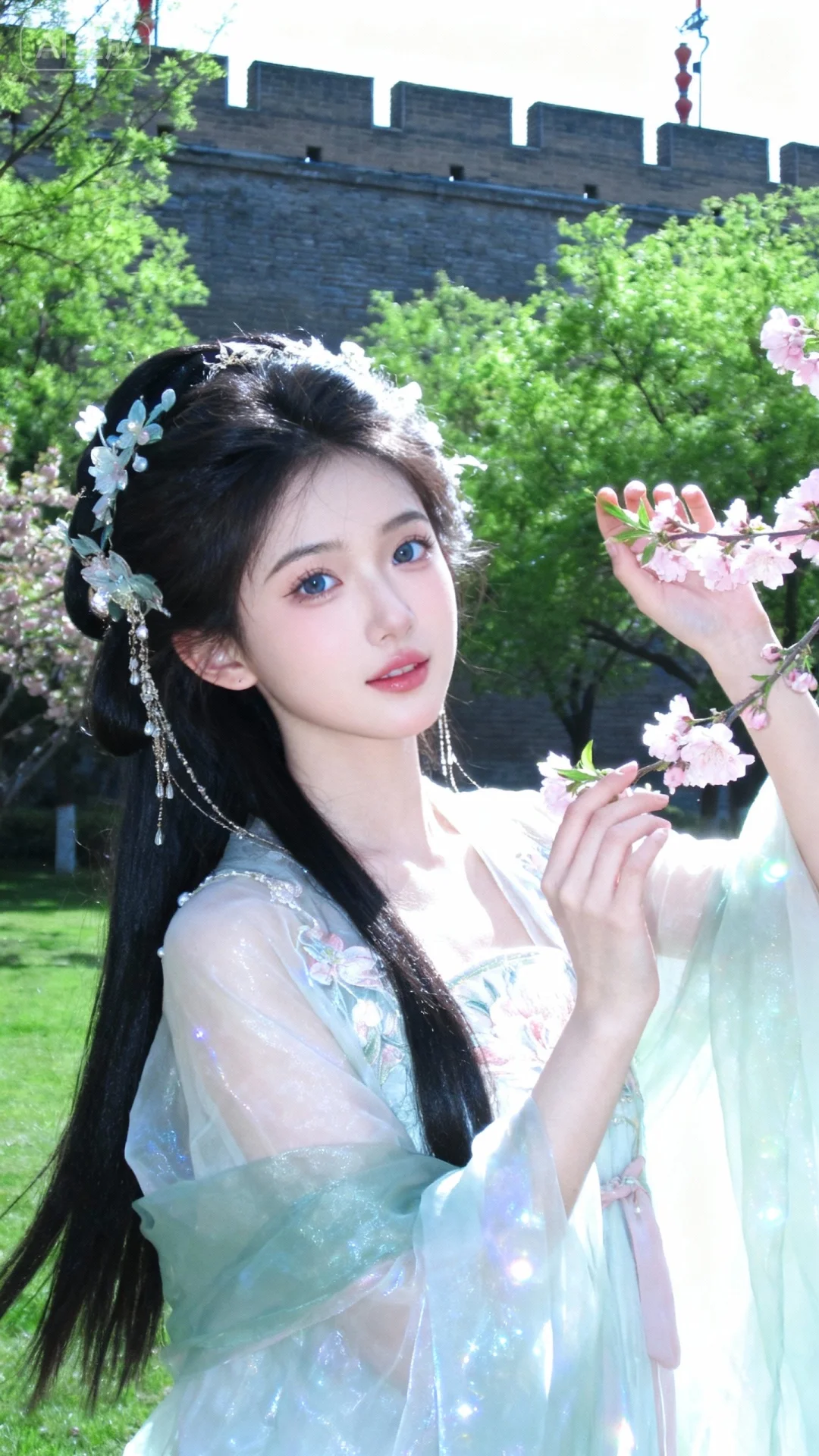 写实风格概念艺术，安布罗摄影法，三点透视，自然光与面光结合，冷白皮质感平光皮肤