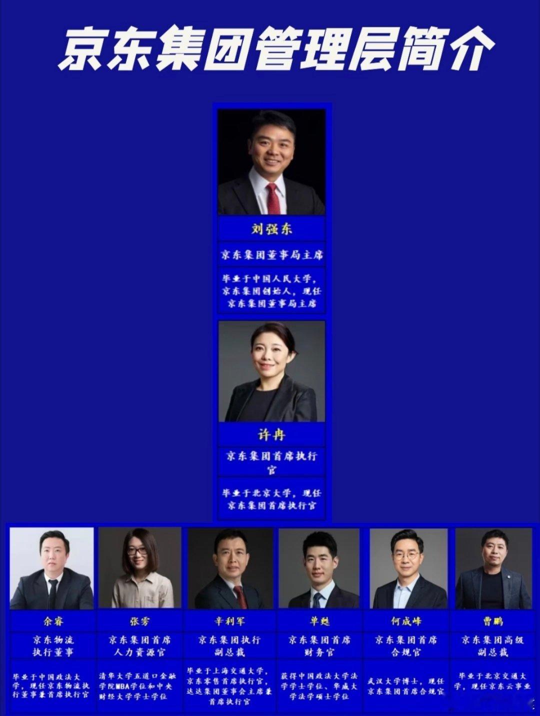 刘强东称从快递员到自己只隔了5层京东集团管理层结构。 ​​​