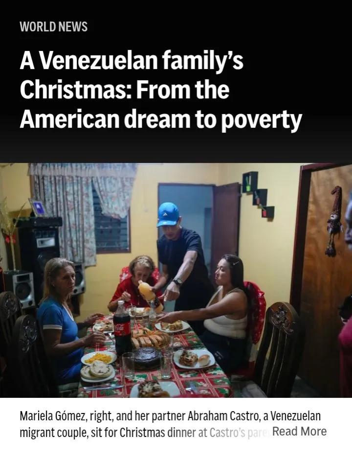 美联社报道称，这并不是玛丽埃拉·戈麦斯一年前所想象的圣诞节。或者说，成千上万其他