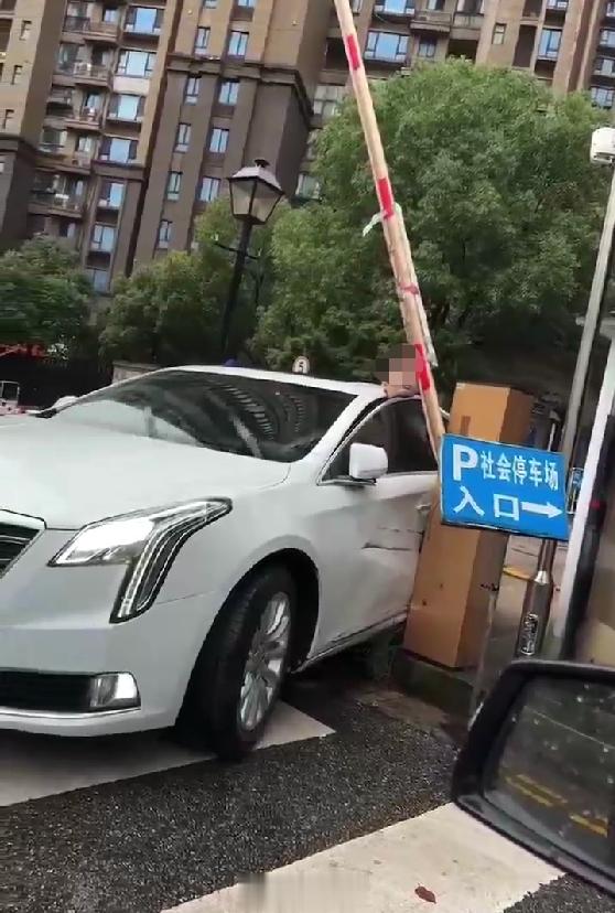 头被夹在道闸、车门和车体之间…意外真的不知道会如何来临[衰] ​​​
