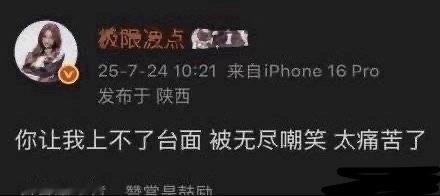 你让我上不了台面 