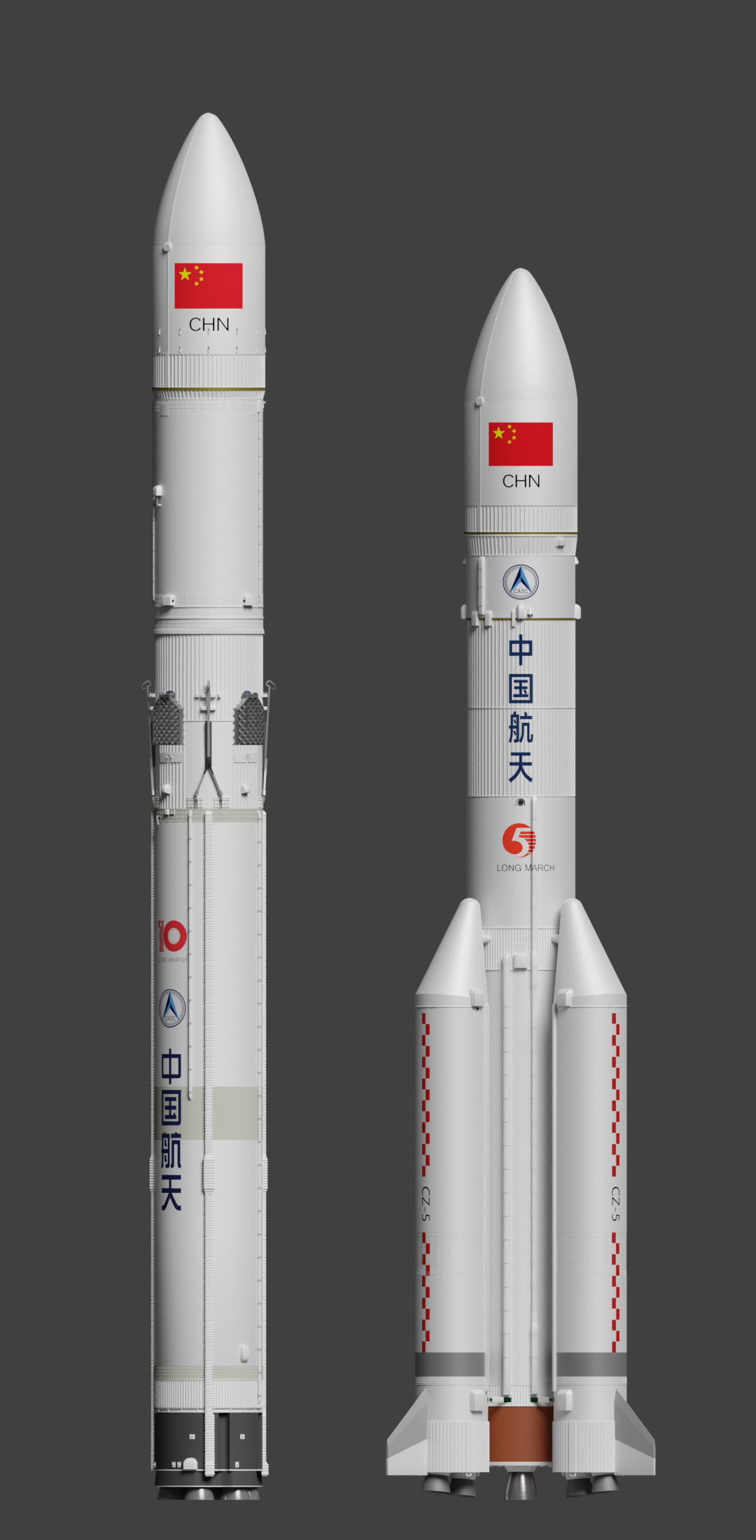 CZ-10B (2026) vs CZ-5 (2016)这就是老中航天领域的进步