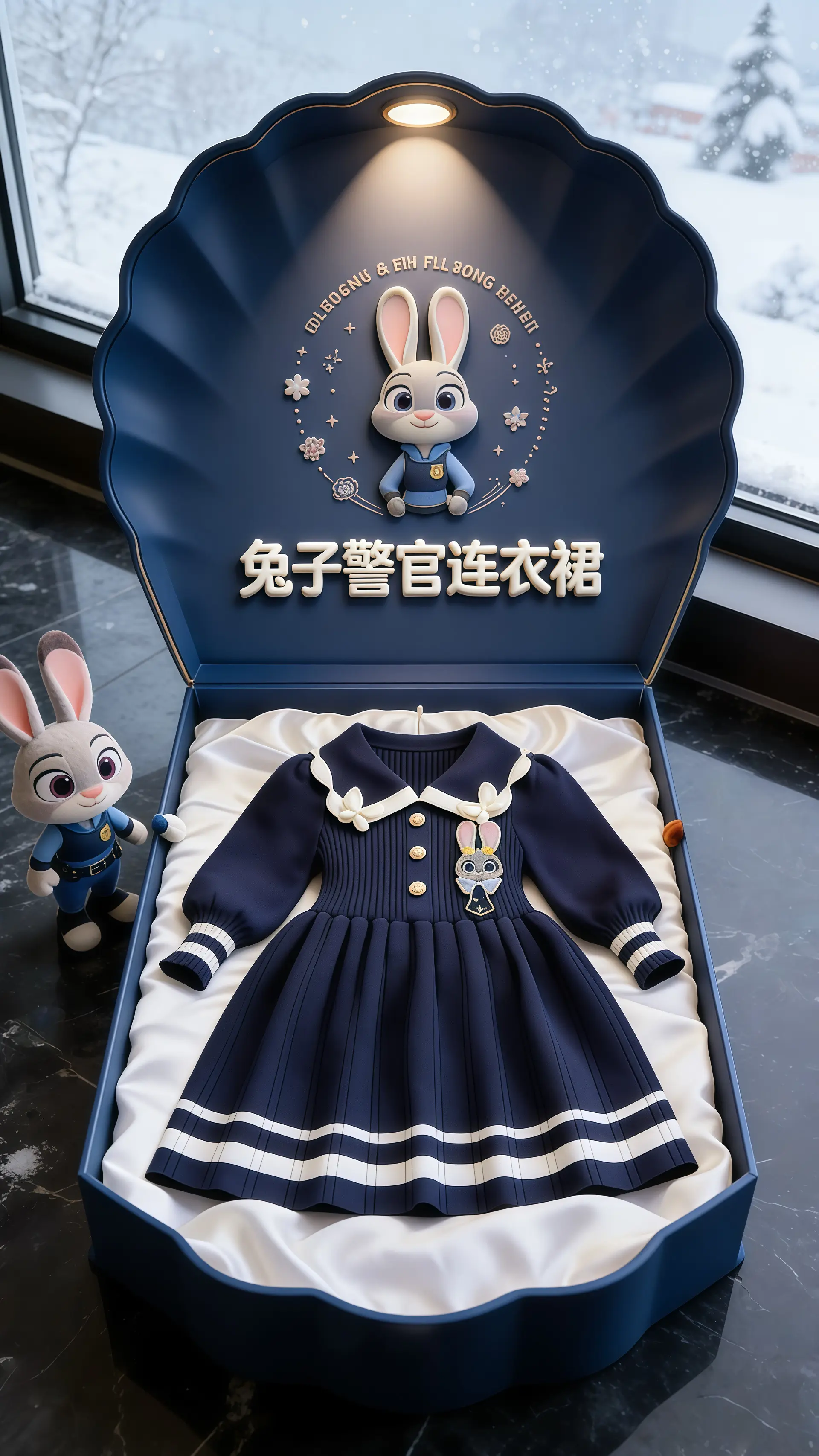 疯狂动物城 生女儿就是用来打扮的 兔子警官 跟着疯狂动物城学穿搭 女童连衣裙