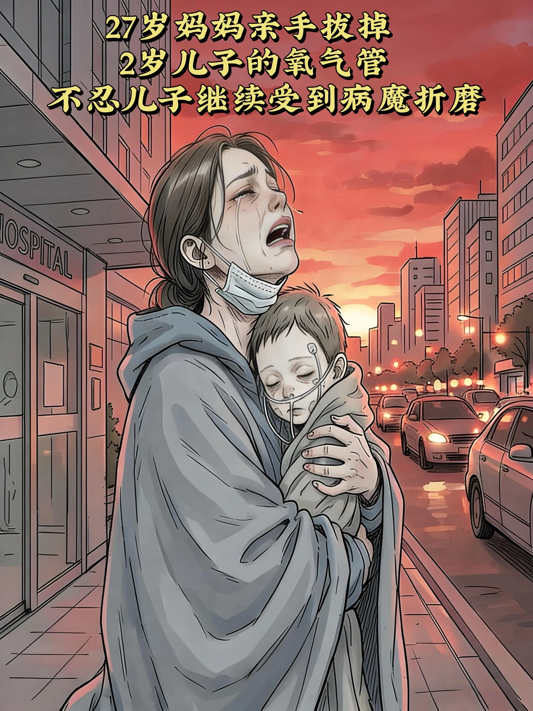 27岁妈妈亲手拔掉2岁儿子的氧气罐！
