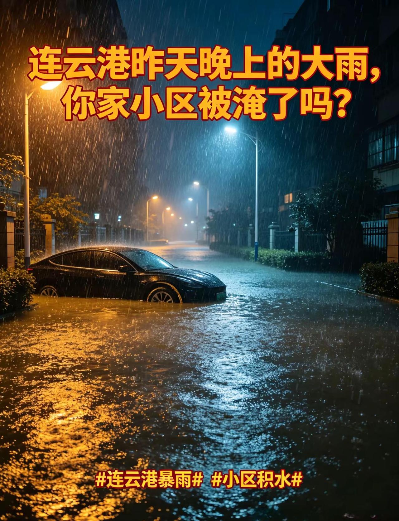 昨晚的大雨，替大家检测了一次小区排水功能和物业反应能力，你家小区怎么样了？暴雨预