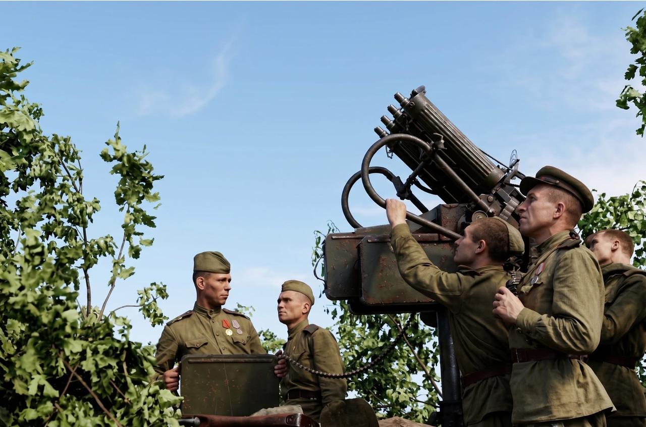 二战期间，苏军防空部队正在操作四联装马克沁机枪！

该四联装机枪作为苏军防空与对