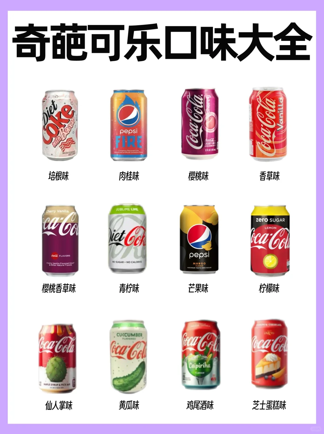 啊啊啊🆘可乐出了这么多奇葩口味⁉️你喝过么