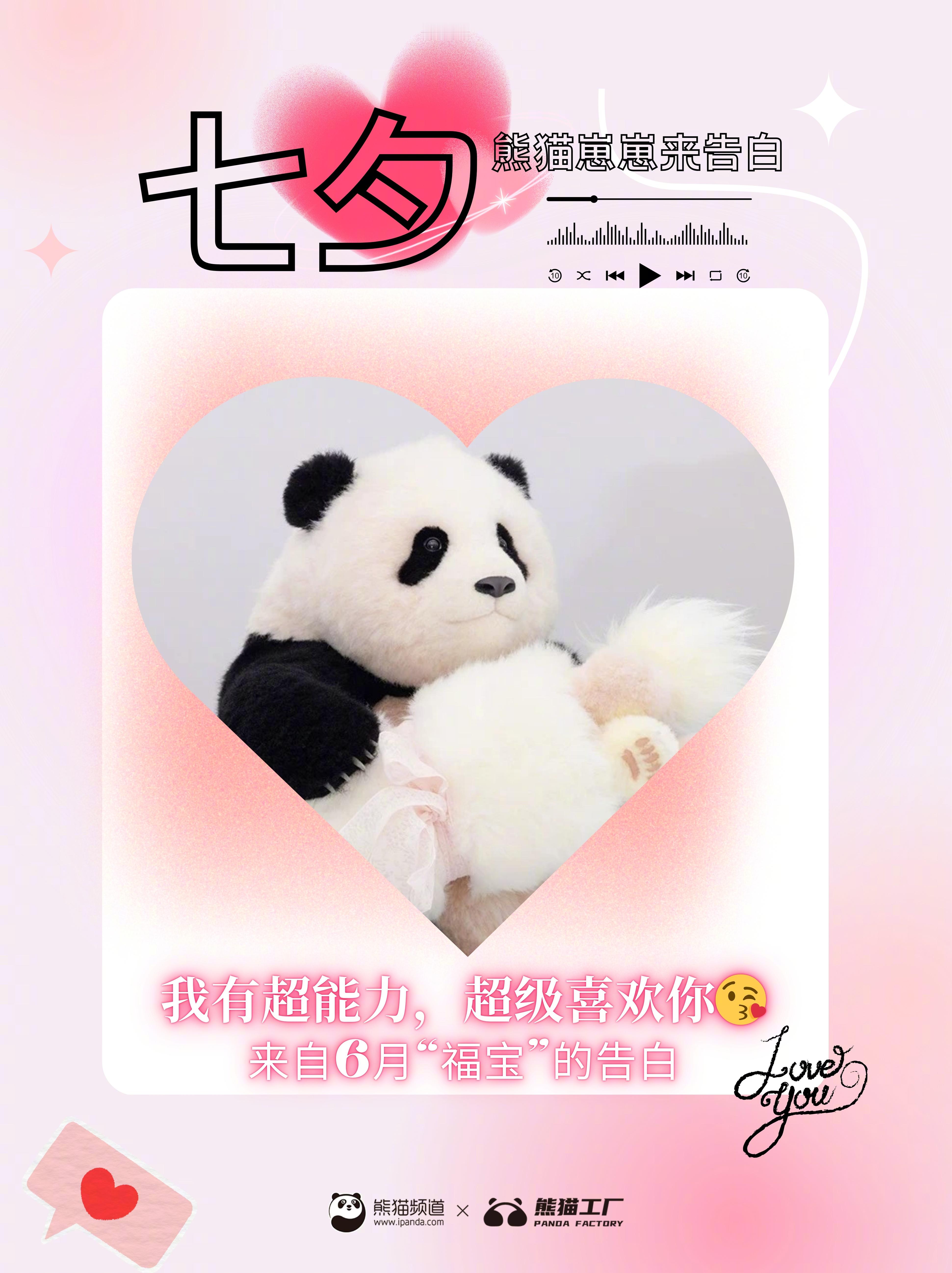 今天#七夕# ，我想你一定不会拒绝#大熊猫的七夕告白# 的，对吗？[亲亲][相爱