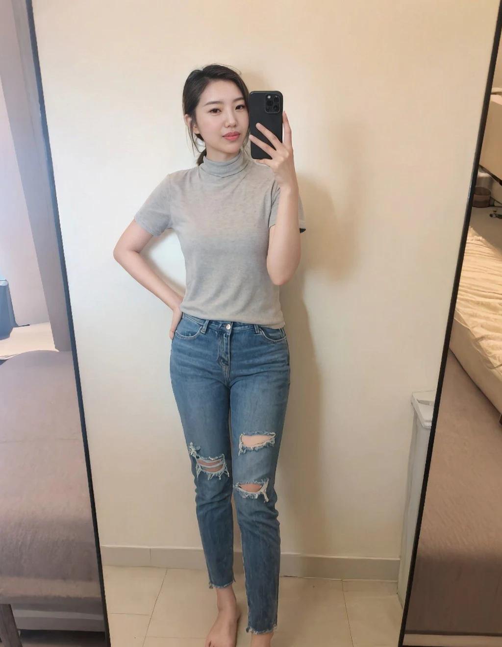 喜欢穿牛仔裤的美女