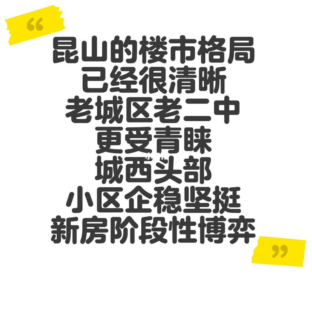 昆山楼市格局形成，看懂的你选房太简单了