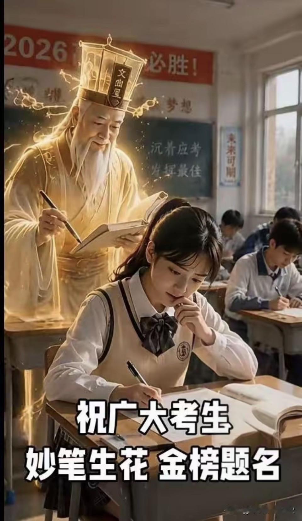 高槐送爽、凌霄竞放。㊗️考生挥笔从容生香、合笔提名金榜！