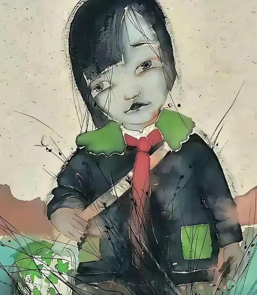 这是当少年队员的模样？画者究竟想表达什么？

是我们不懂艺术，还是有些人假借艺术