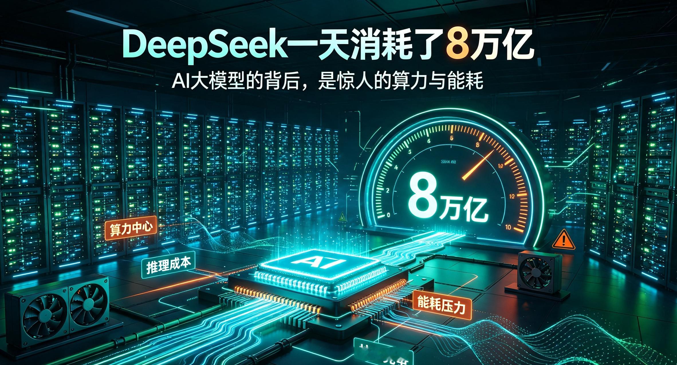 DeepSeek一天消耗了8万亿 好多人以为是烧了8万亿资金。澄清一下：这是To