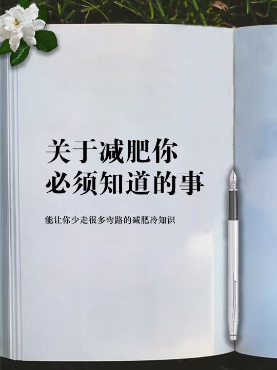关于减肥你必须知道的事