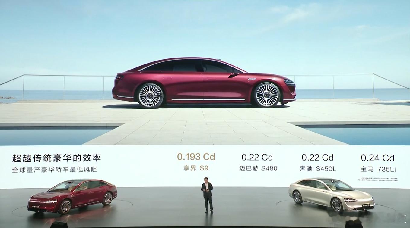 #电动车为什么更在乎风阻# ​​​享界S9风阻系数仅0.193Cd，是量产中大型