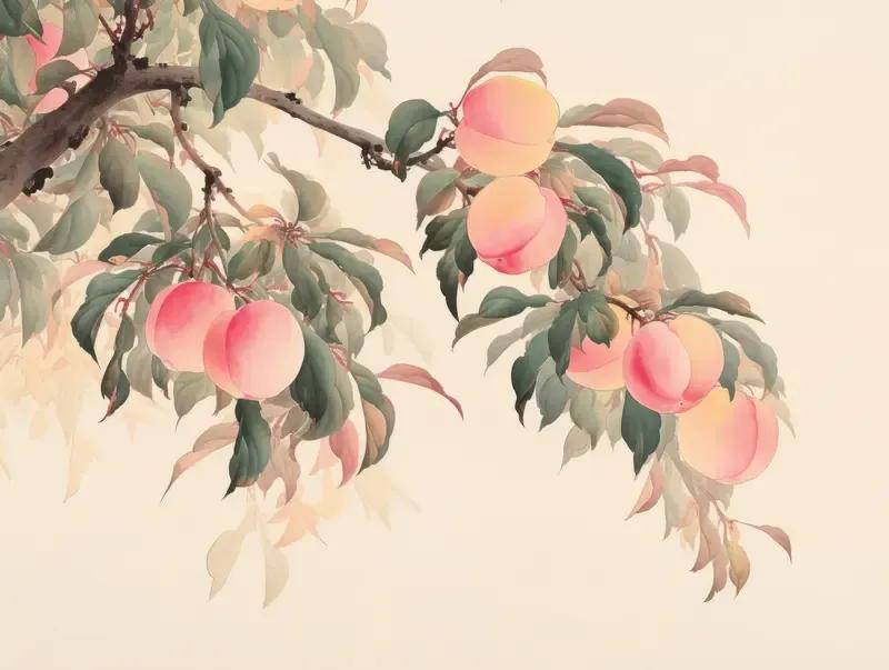 对上：桃子有情守旧院，
出下：杏花无意出墙来。
平台点评：
这副对联意境相契，桃