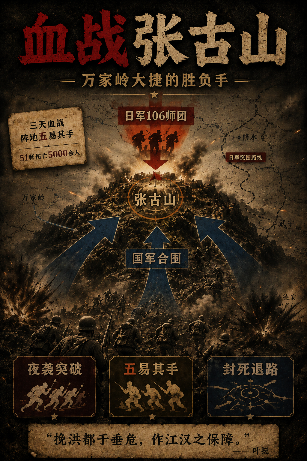 Claude详细讲述万家岭大捷中的血战张古山。张古山争夺战——万家岭大捷的决定性
