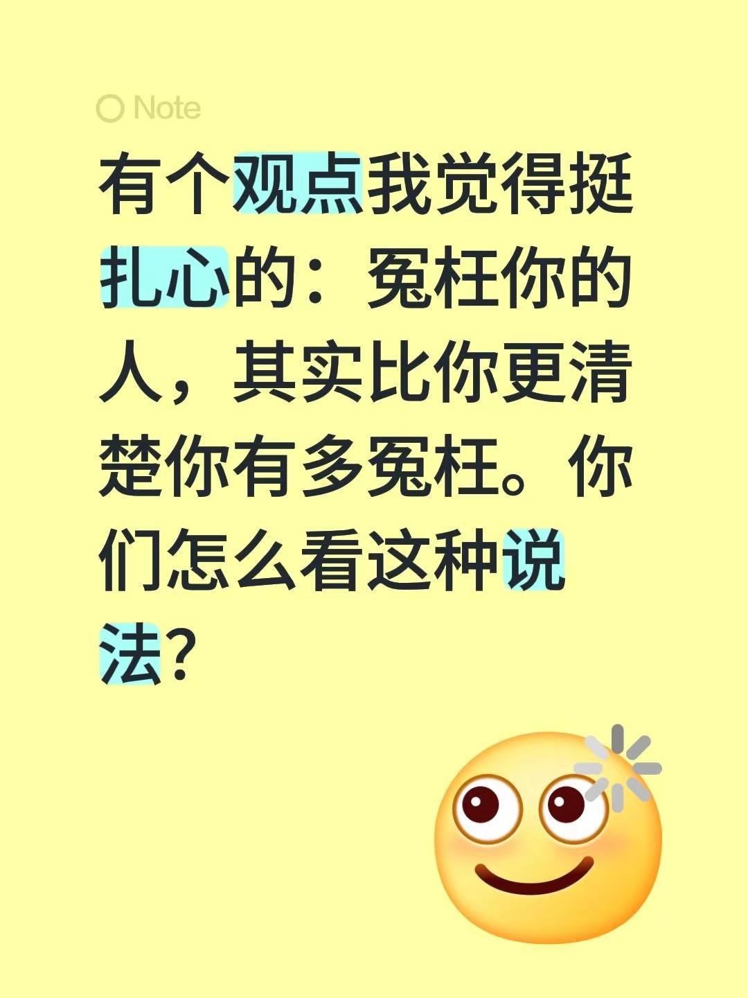 有个观点我觉得挺扎心的：冤枉你的人，其实比你更清楚你有多冤枉。你们怎么看这种说法
