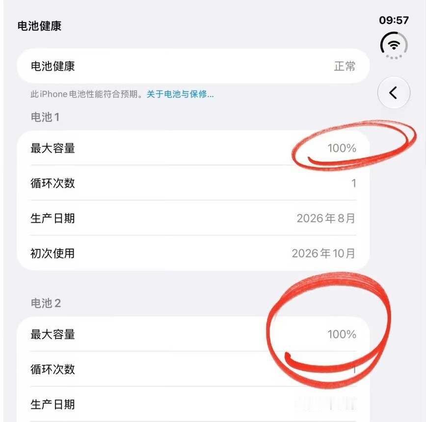 iPhoneDuo电池健康有两块
📱 打开电池健康那一刻，我以为 App 坏了