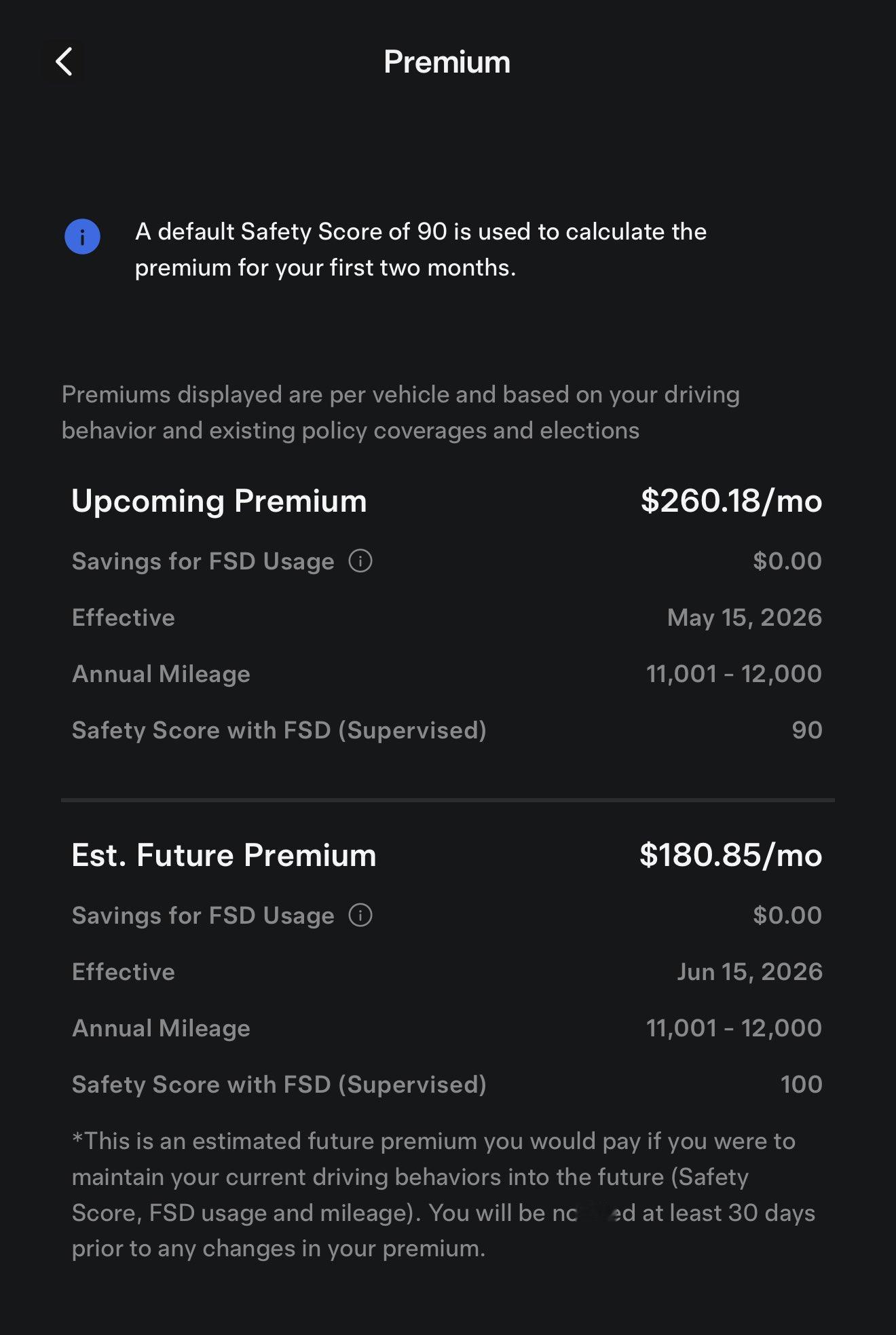 大家应该知道特斯拉自营保险 + FSD 降低保费的那个模式，我在去年的 FSD 