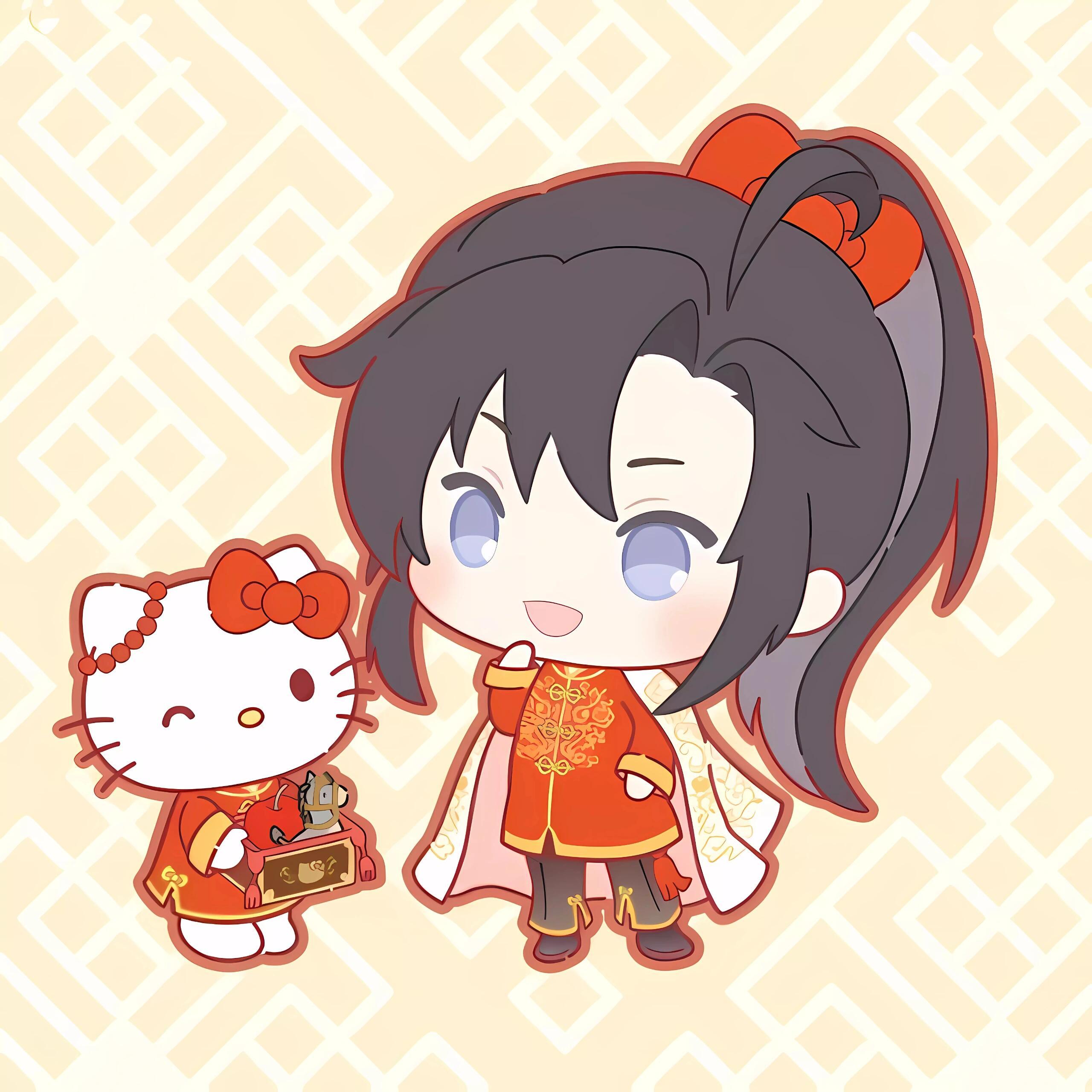 魔道祖师三丽鸥人物插图 😍太可爱了！我喜欢！#三丽鸥嗨翻节# | #三丽鸥我的