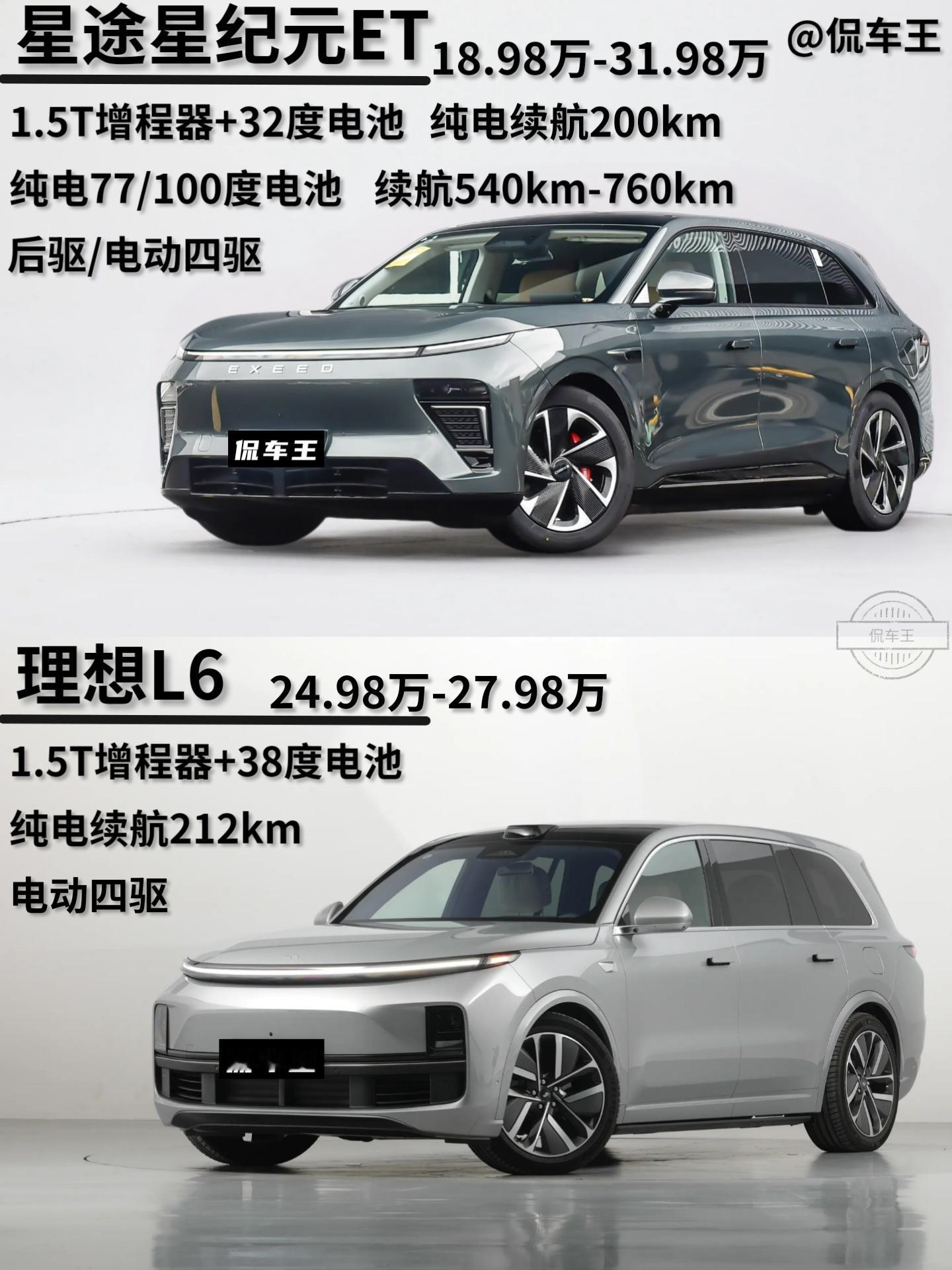 星途星纪元ET正式发布。18.98万到31.98万，有增程有纯电对比理想L6完全不输，这两个车你觉得哪个更香？