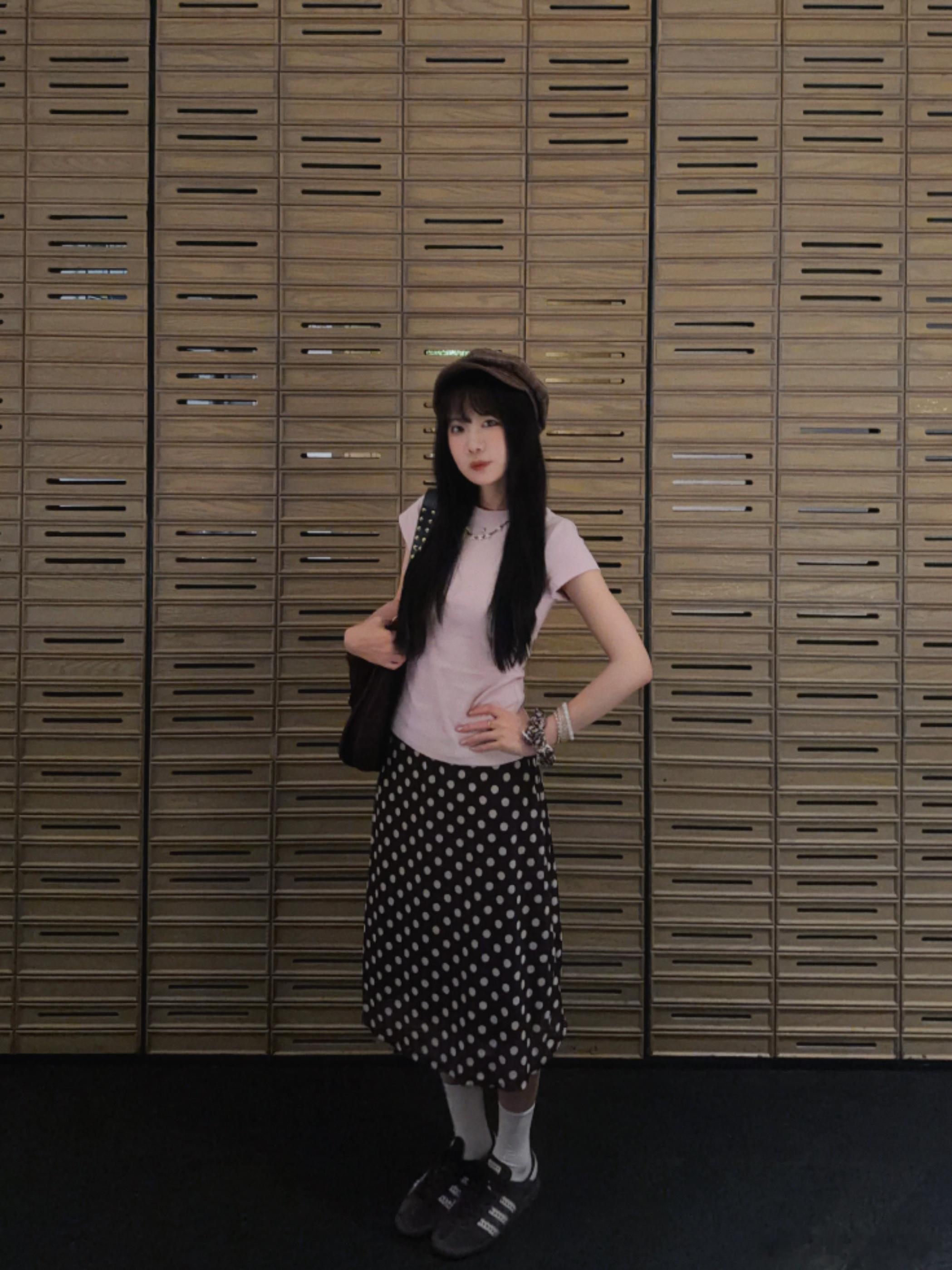 OOTD 💗🤎粉棕波点 