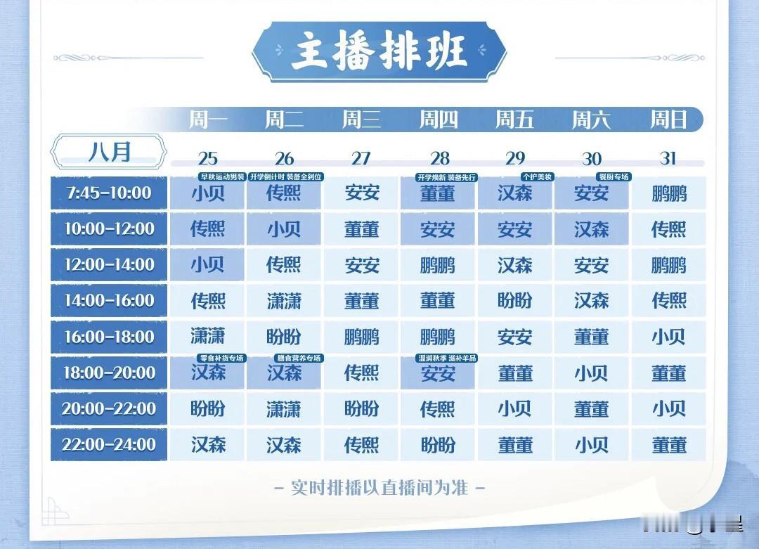 本周董宇辉0排班
与辉同行和兰知春序
都没有此人帅气的身影
难道感情真的淡了
连