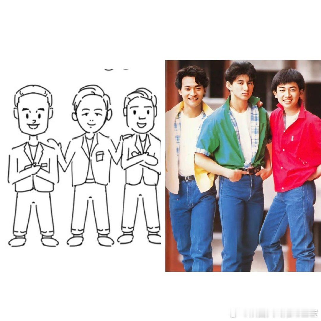 #我们的歌简笔画阵容猜测#这个简笔画版本的全家福也太有意思了叭，画风挺可爱的，左