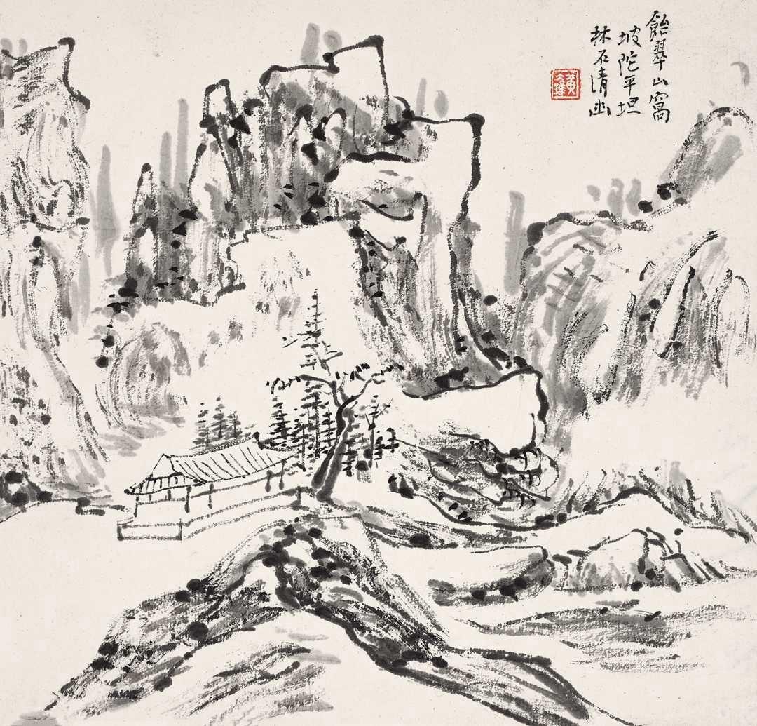翻资料偶然刷到黄宾虹1943年寄给傅雷的《青城十二景》残页，瞬间被戳中。
这组是