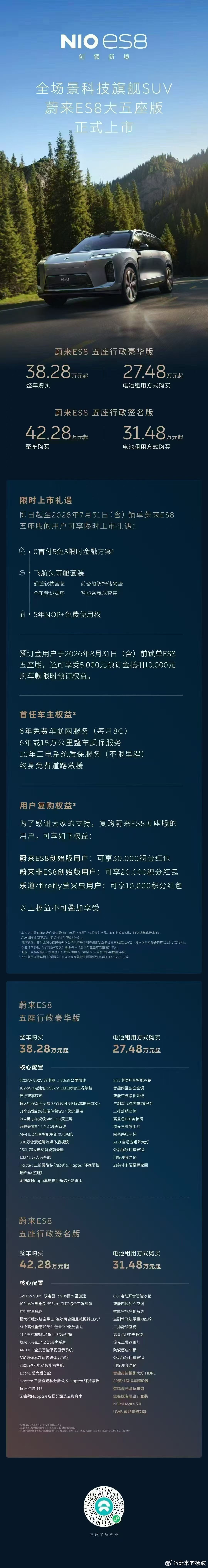 创领新境，蔚来ES8大五座版上市发布会南宁分会场圆满结束，整车购买38.28万元