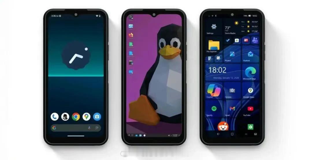 这个有点意思，同时集成3套系统（Android16 / Linux / Wind