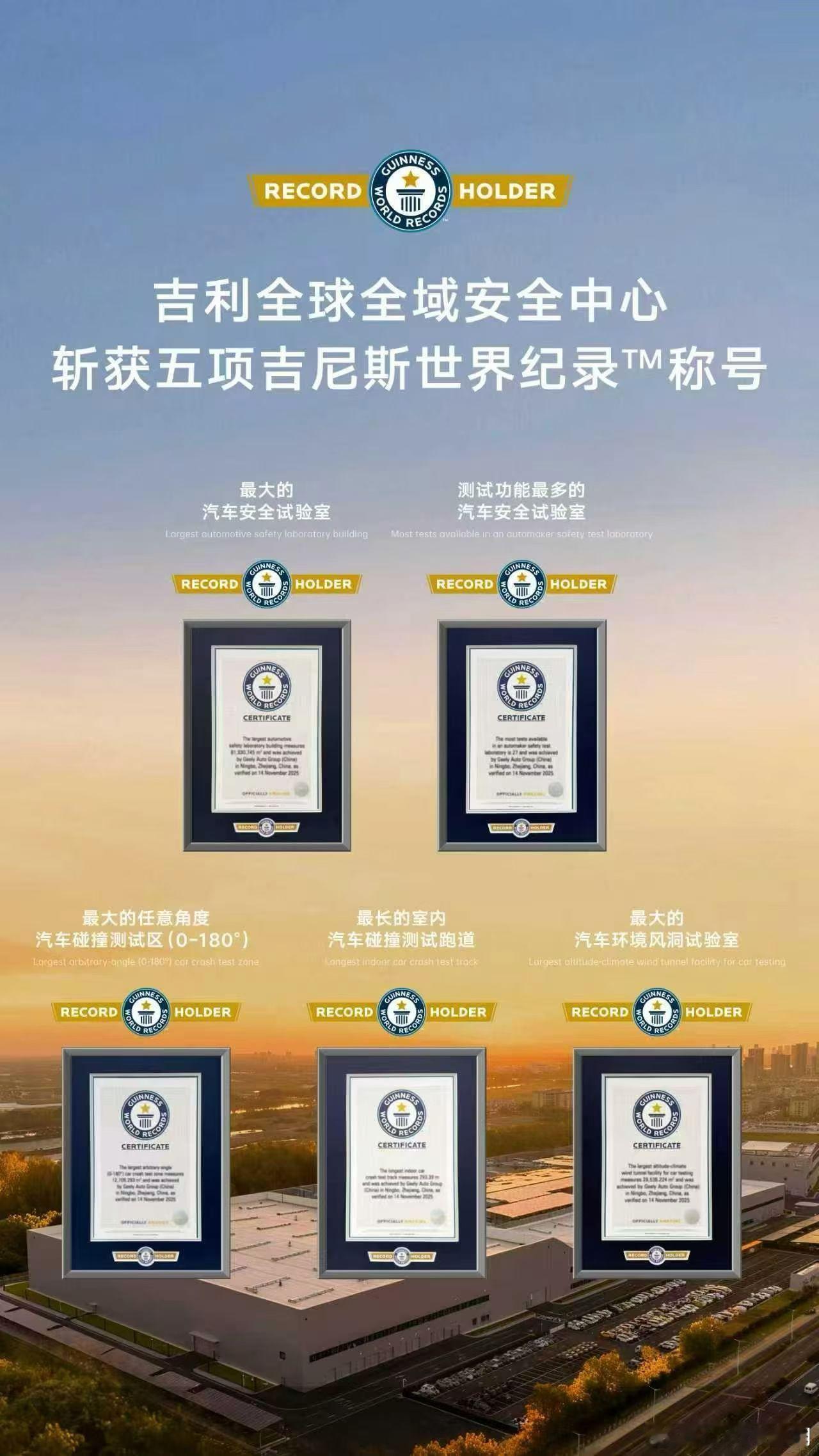 安全就是吉利吉利全球全域安全中心斩获五项吉尼斯世界纪录！吉利汽车 埃及